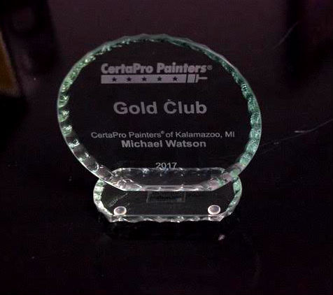 CertaPro Gold Club Award